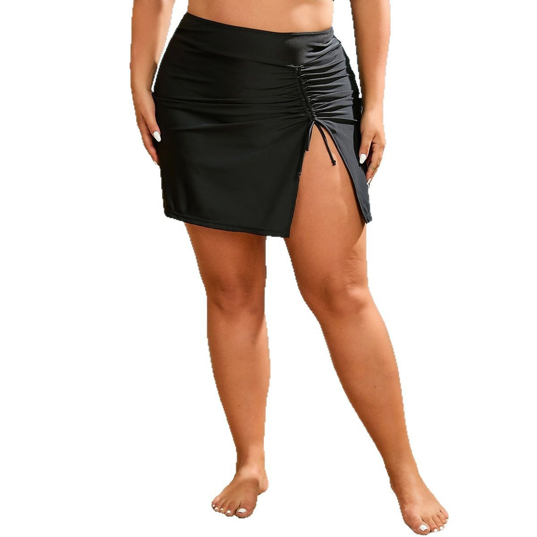 Women's bathing skirt with side ruffle detail and adjustable slit Mune Fashion