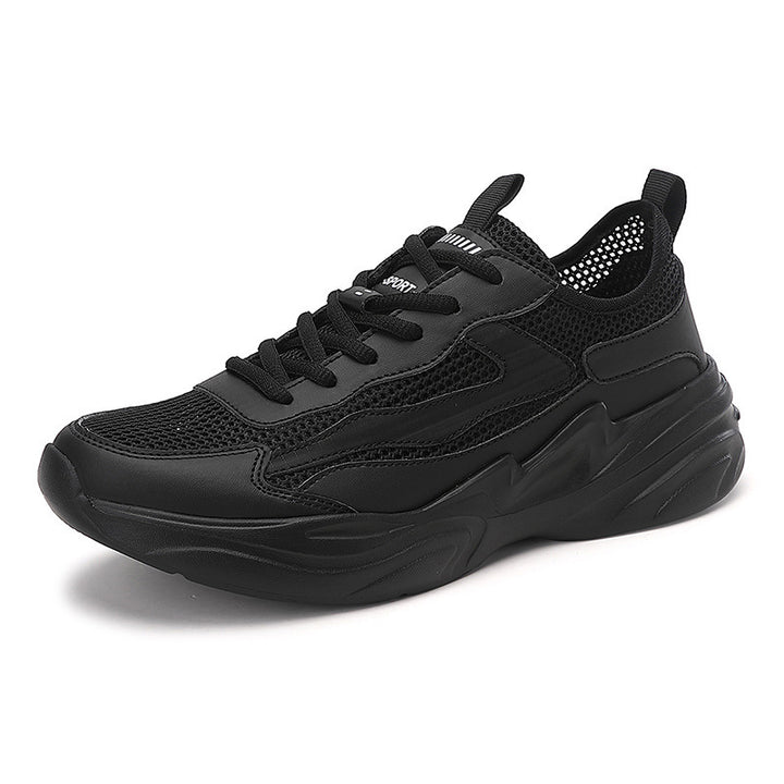 Men's sculptural leisure sneaker with molded cushioning sole and breathable mesh-leather combination Mune Fashion