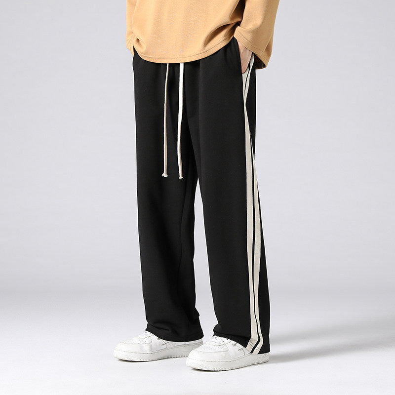 Men's Relaxed-Fit Lounge Pants with Distinctive Side Stripes & Adjustable Drawstring Mune Fashion