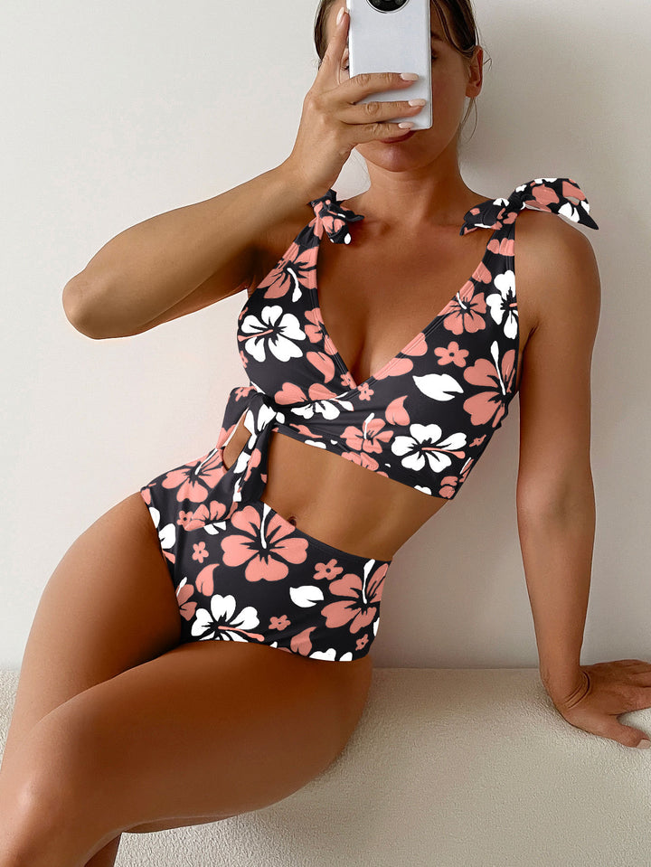 Women's High-Waisted Floral Bikini Set Mune Fashion