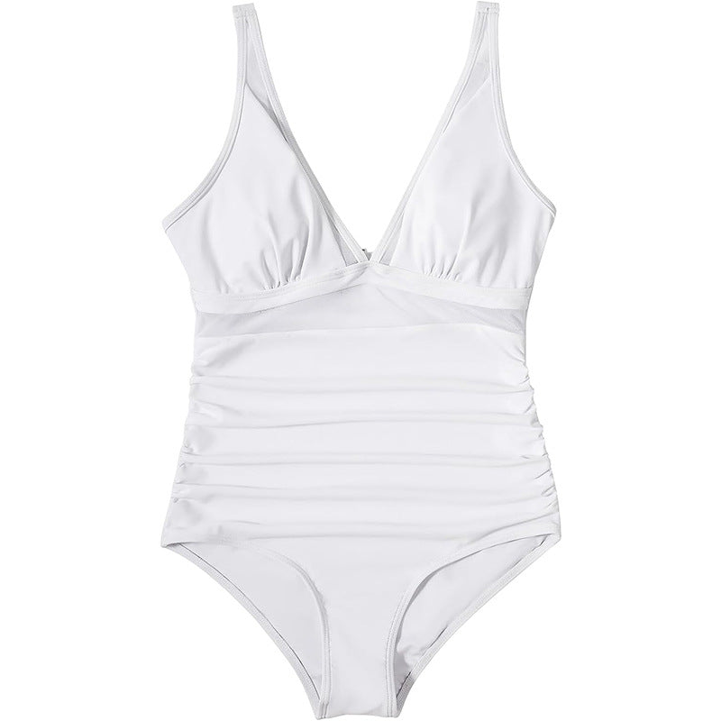 Women's One-piece Swimsuit with attractive leopard print and body-shaping design Mune Fashion