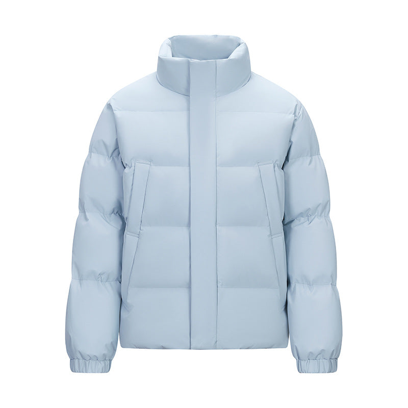 Men's Padded Quilted Jacket with High Stand-Up Collar and Concealed Zip Mune Fashion
