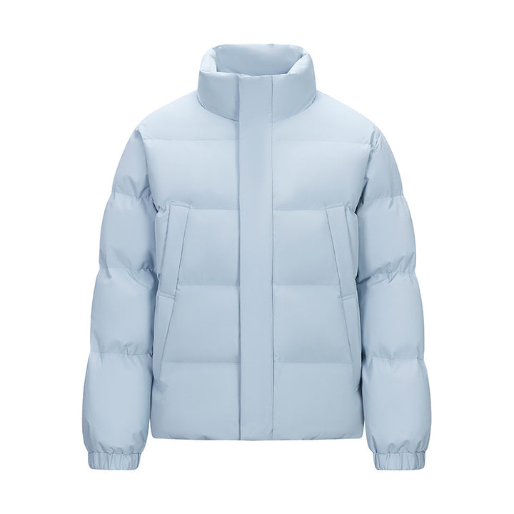 Men's Padded Quilted Jacket with High Stand-Up Collar and Concealed Zip Mune Fashion