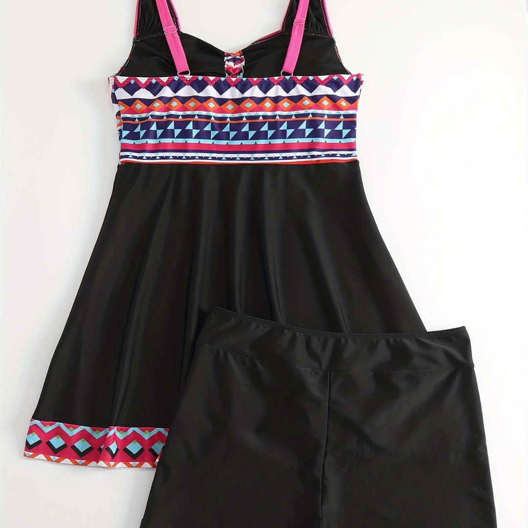 Ladies sporty swimsuit set with trendy top and shorts Mune Fashion
