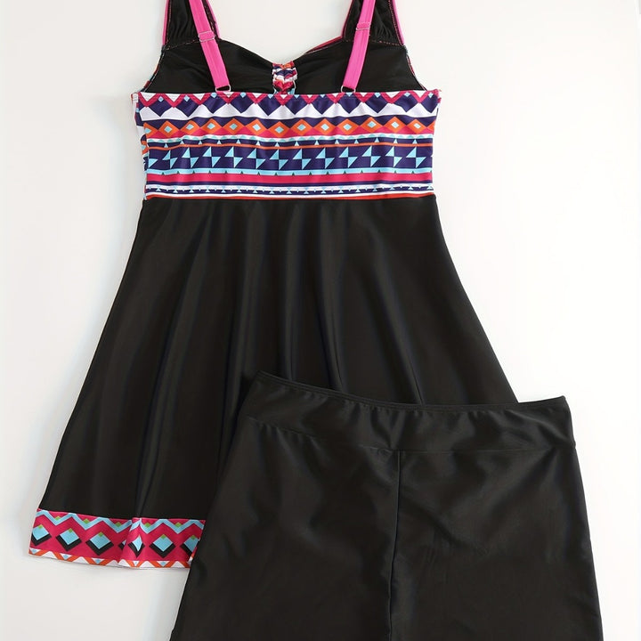 Ladies sporty swimsuit set with trendy top and shorts Mune Fashion