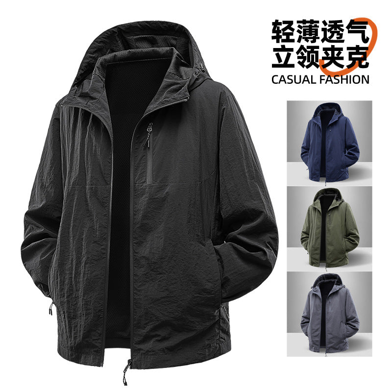 Men's Lightweight and Breathable Rain Jacket Mune Fashion