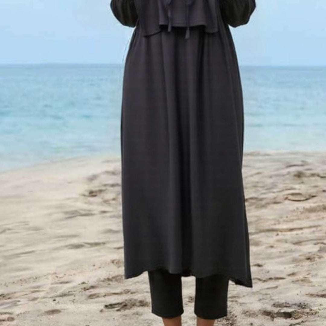 Women's fashionable and elegant beach suit with accompanying headscarf Mune Fashion