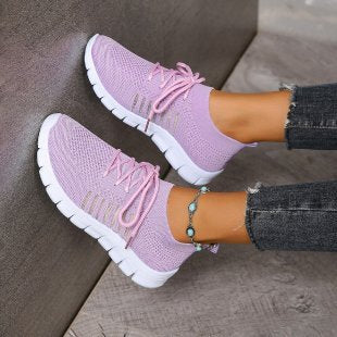 Women's  lightweight knitted sneaker slippers with sock-like shaft and flexible sole Mune Fashion