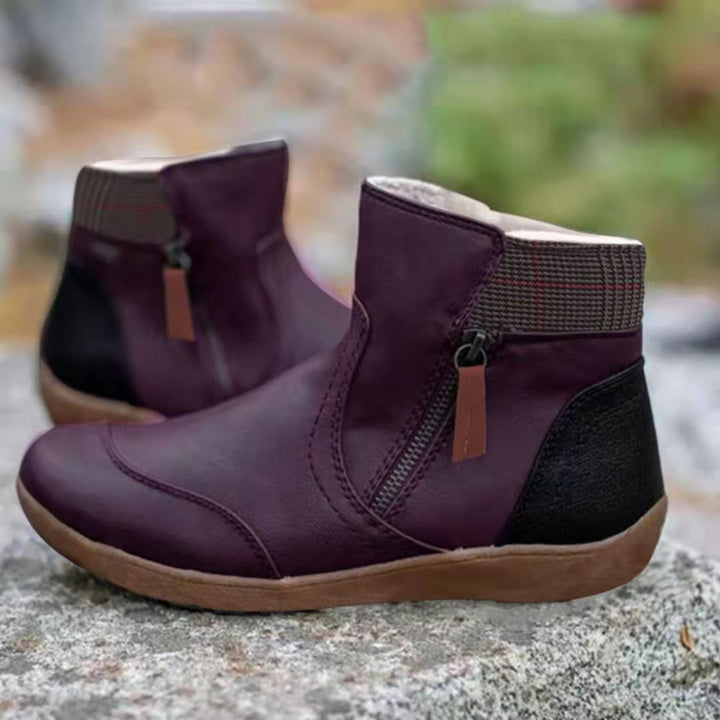 Women's ankle boots with side zipper, elastic insert and soft comfort sole Mune Fashion