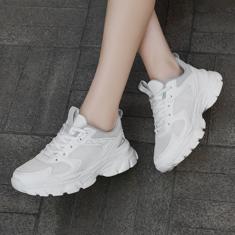 Unisex nan voluminous platform sneakers with breathable mesh, shock-absorbing midsole, and slip-resistant tread sole Mune Fashion