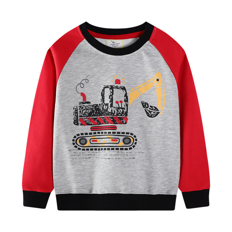 Boys sweatshirt with creative excavator motif Mune Fashion