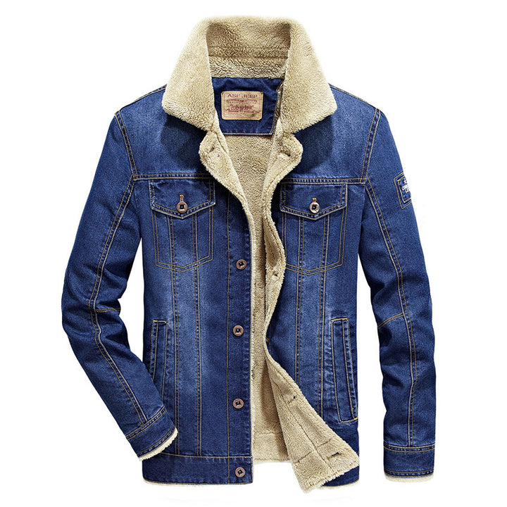 Men's denim jacket with fleece lining Mune Fashion