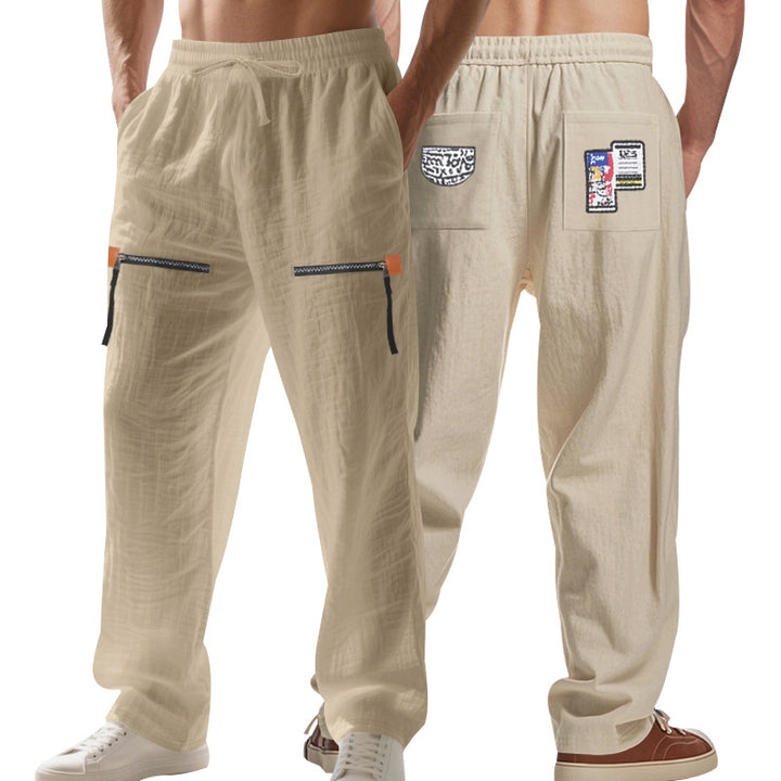 Men's loose Cargo pants with zippers and elastic waistband Mune Fashion