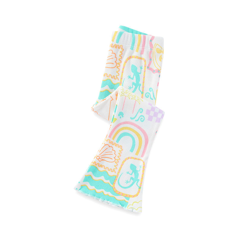 Girls leggings with colorful beach motif Mune Fashion