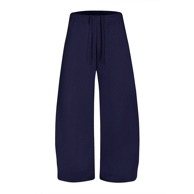 Women's Loose High-Waist Loungewear Pants with Drawstring and Wide Leg Mune Fashion