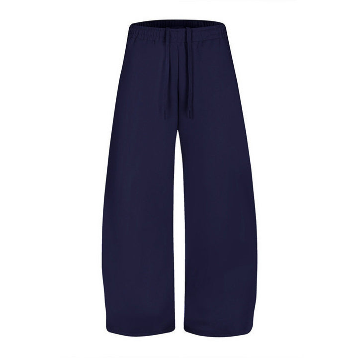 Women's Loose High-Waist Loungewear Pants with Drawstring and Wide Leg Mune Fashion