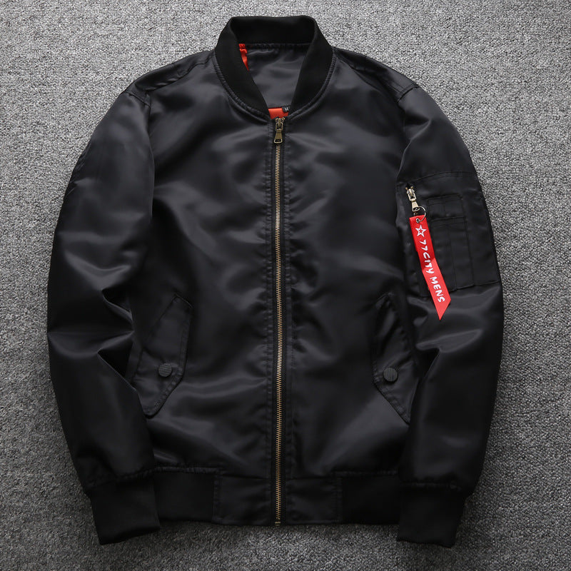 Men's Fashion Satin Bomber Jacket Mune Fashion