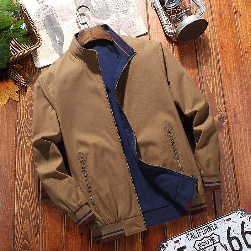 Men's Modern Leisure Jacket with Stand-Up Collar Mune Fashion