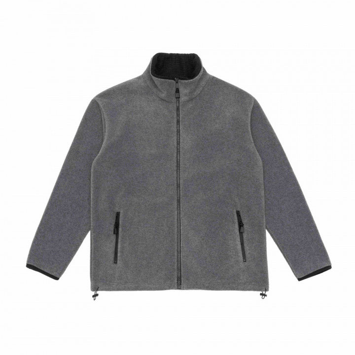 Men's fleece jacket with stand-up collar, wind-resistant microfleece and drawstring hem Mune Fashion