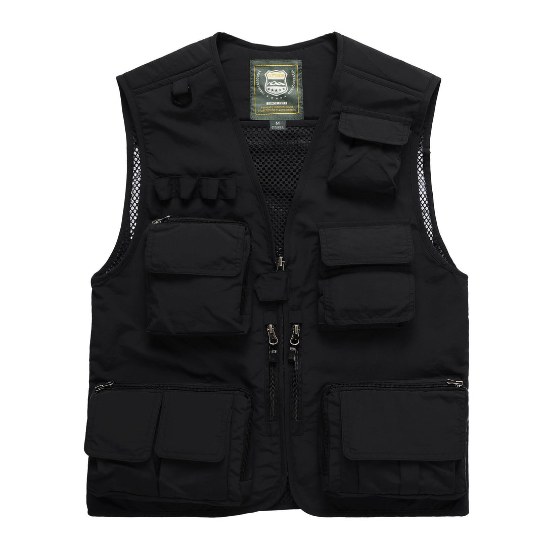 Men's multifunctional fishing and utility vest with mesh insert Mune Fashion