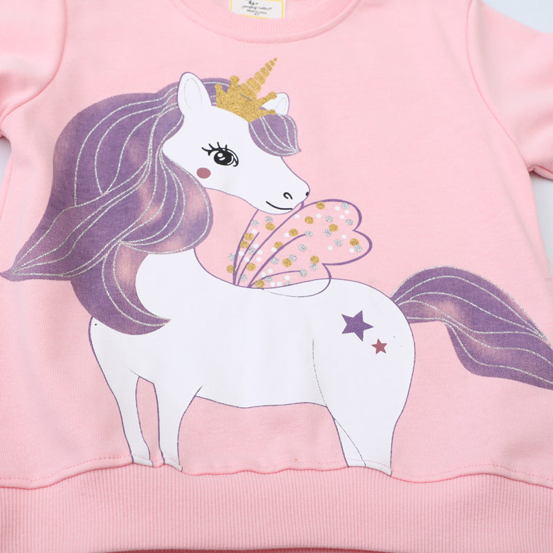 Girls sweatshirt with unicorn appliqué Mune Fashion