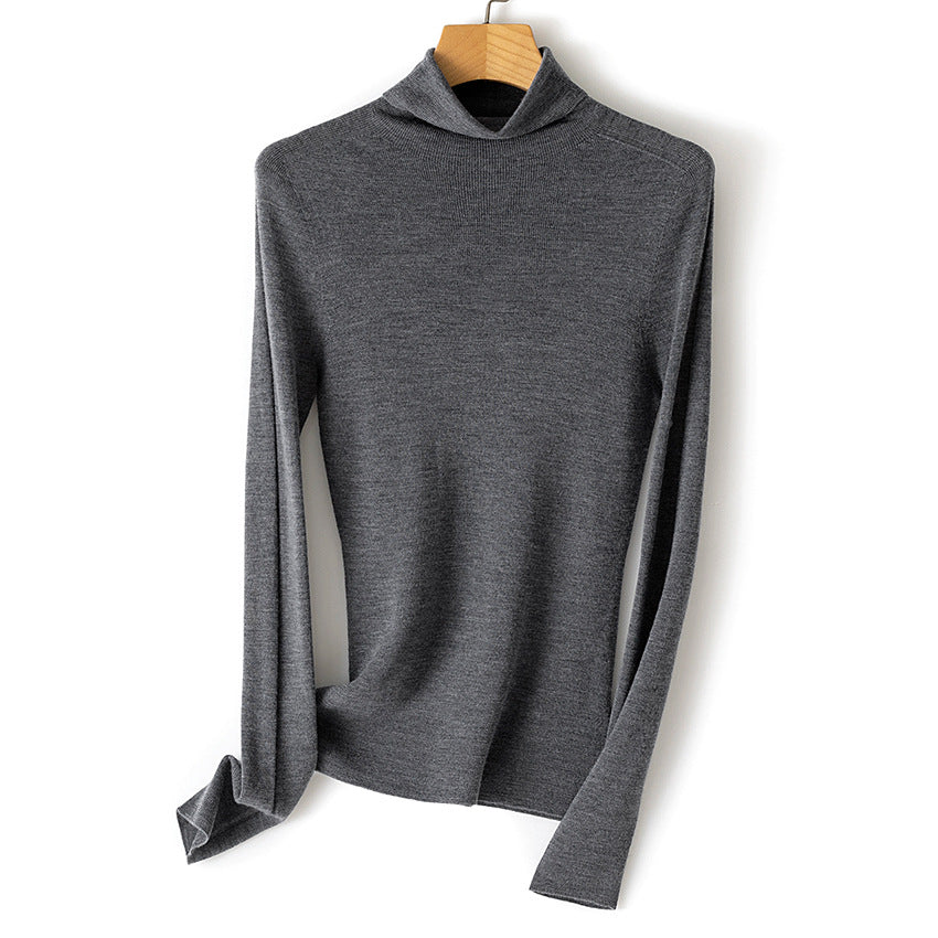 Ladies Fine Turtleneck Sweater made of Stretch Fine Knit with Slim Cut Mune Fashion