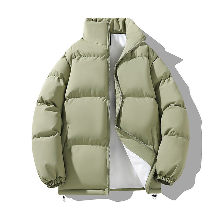 Men's insulated quilted jacket with high collar