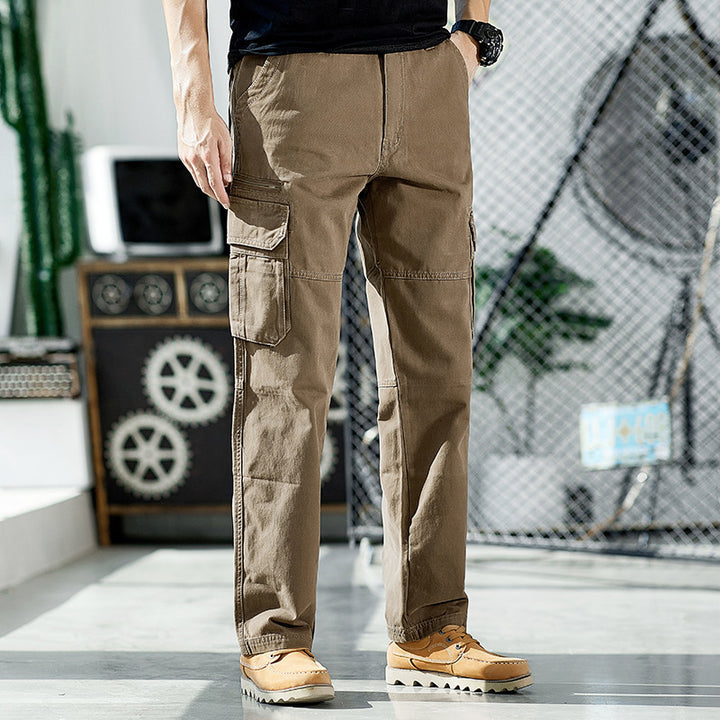 Men's robustly cut cargo pants with reinforced knees and multiple pockets Mune Fashion