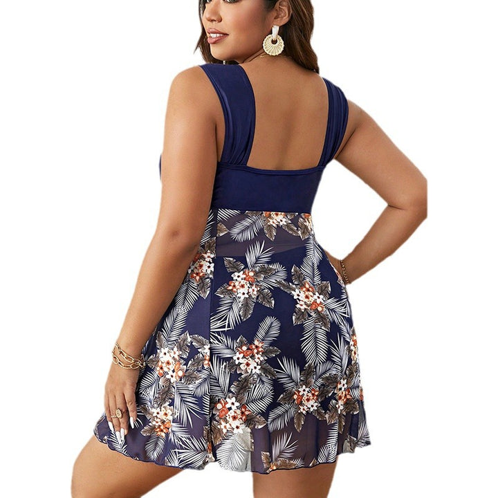 Women's swim dress with floral print and adjustable strap Mune Fashion