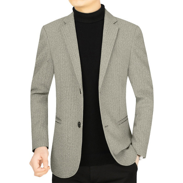 Men's Houndstooth Blazer in Slim Fit with Half-Lined Interior Mune Fashion