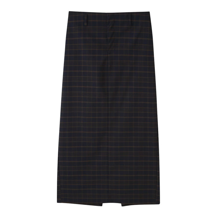 Women's high-waisted pencil skirt with center pleat and belt loops Mune Fashion