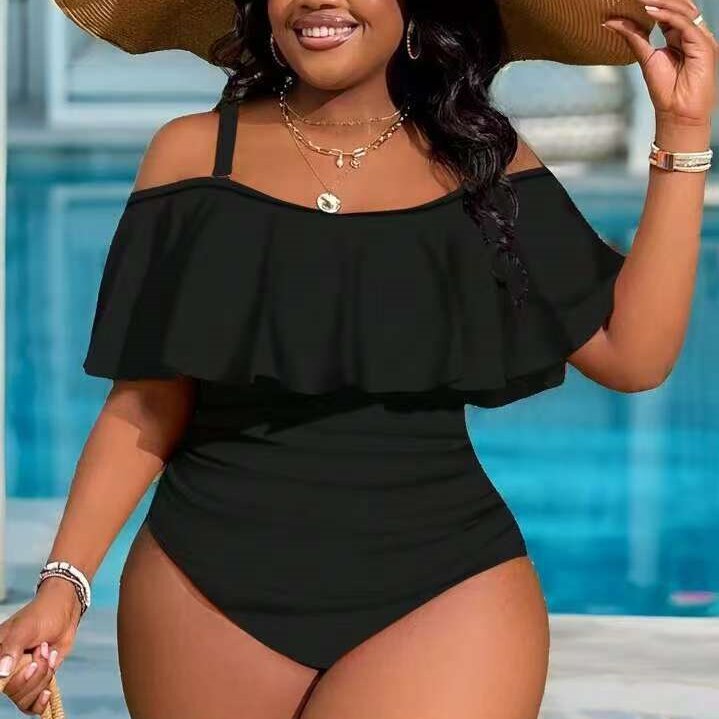 Women's One-Piece Swimsuit with Playful Ruffle Design Mune Fashion