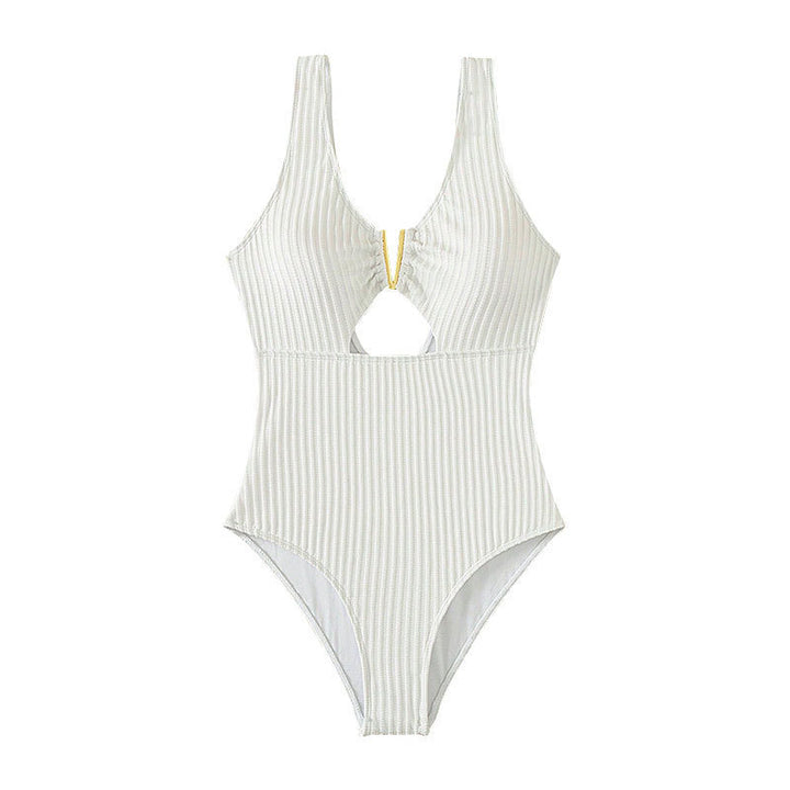 Women One-Piece Swimsuit with Tasteful Cut-Out Design Mune Fashion