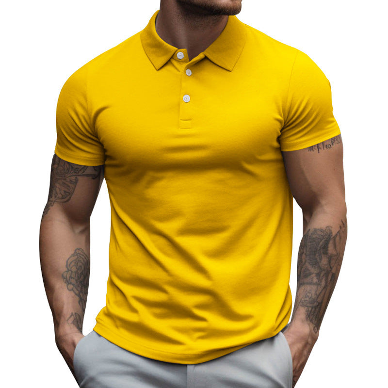 Men's tailored elastic piqué polo shirt with classic collar Mune Fashion