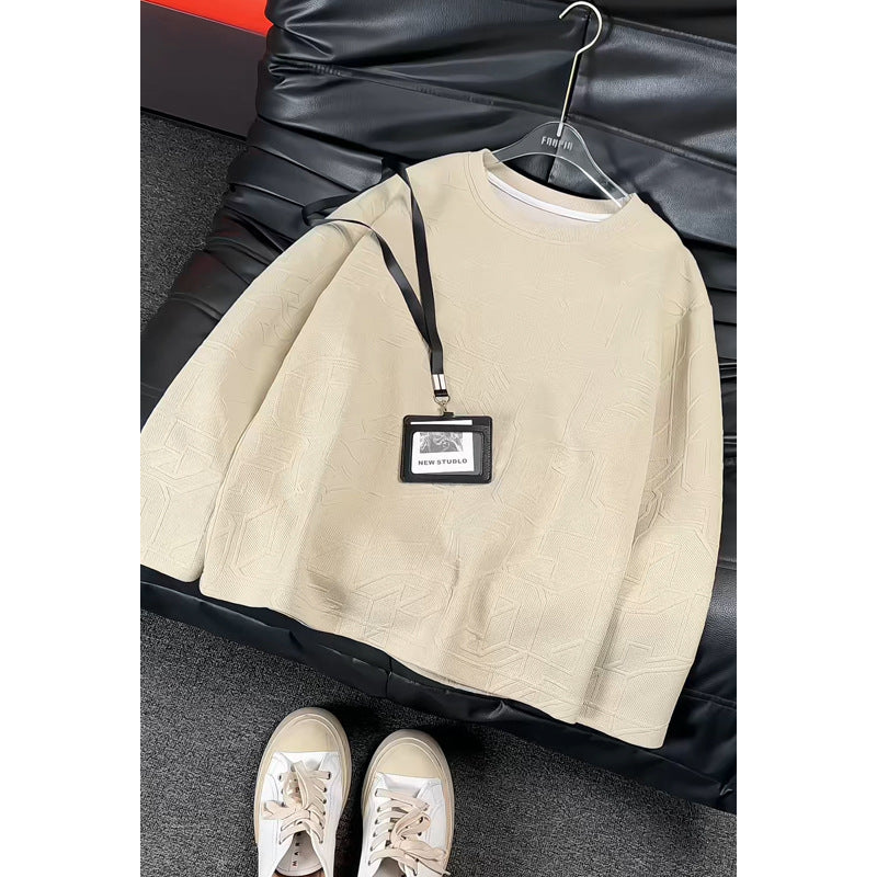 Women's Stylish Sweatshirt with Modern Embossing Mune Fashion