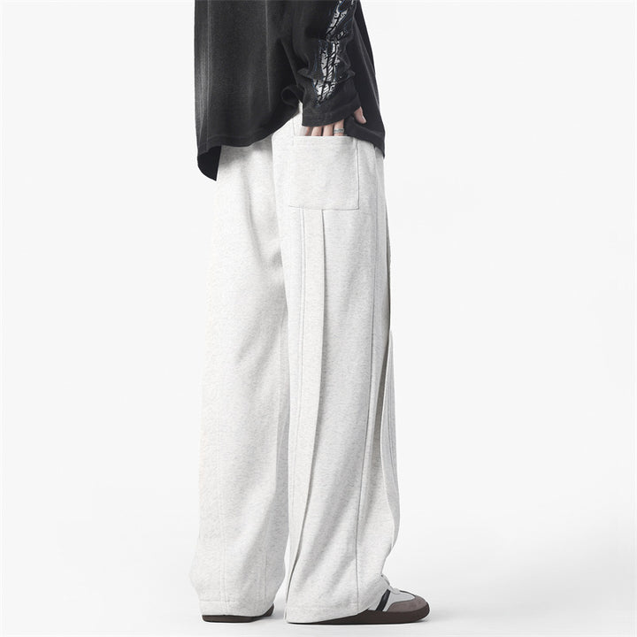 Men's Wide Pleated Jogging Pants in Palazzo Cut Mune Fashion