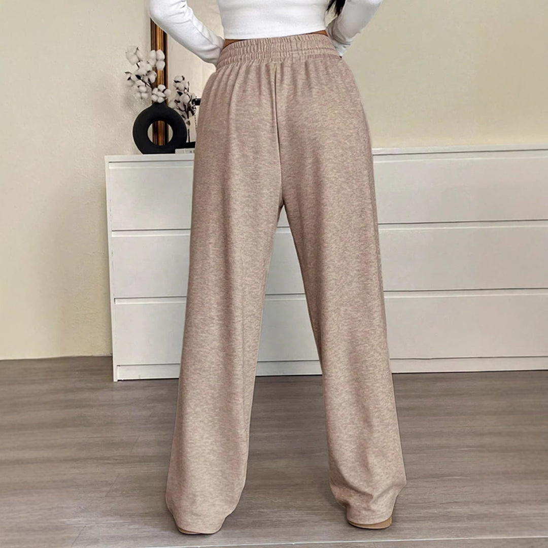Women wide High-Waist lounge pants with elastic waistband and drawstring Mune Fashion