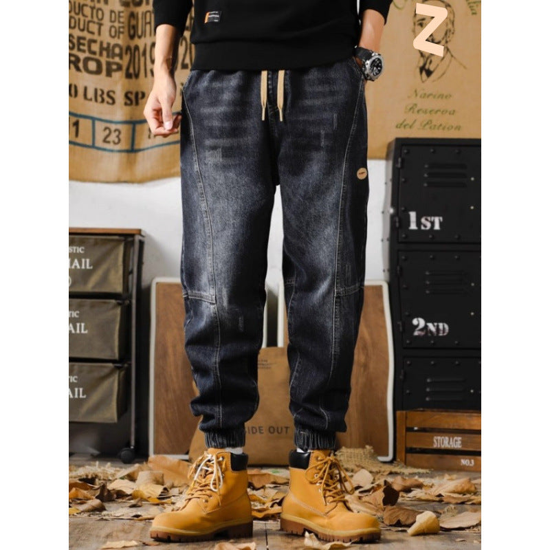Men Comfortable Denim Jogging Pants Mune Fashion