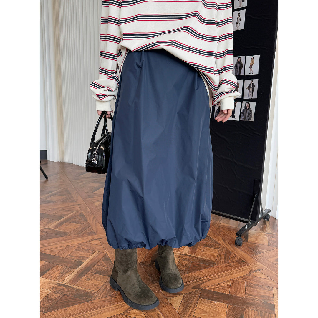Women's Long Cut Oversized Shirt Blouse Made of Light Cotton Poplin with Chest Pocket and Rounded Hem Mune Fashion
