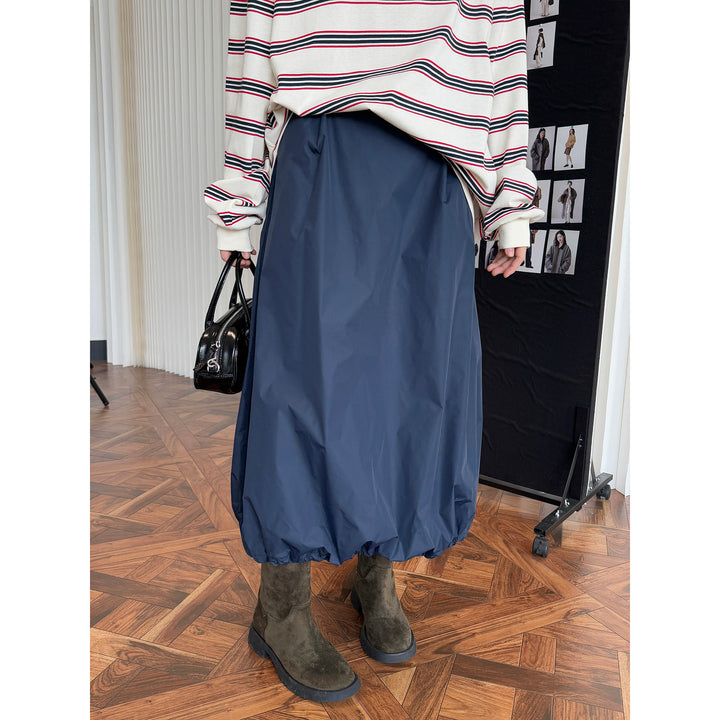 Women's Long Cut Oversized Shirt Blouse Made of Light Cotton Poplin with Chest Pocket and Rounded Hem Mune Fashion