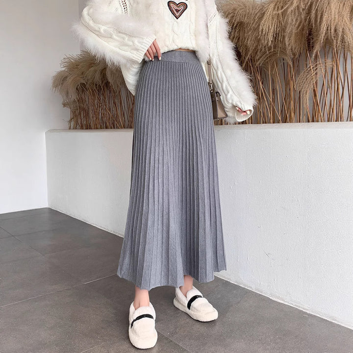 Ladies Elegant Pleated Skirt Mune Fashion
