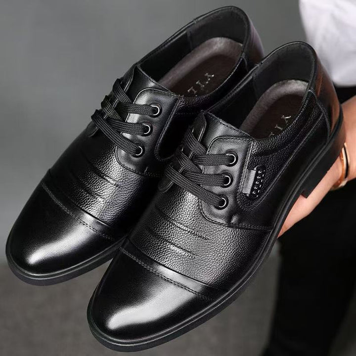Men Classic Leather Lace-up Shoes Mune Fashion