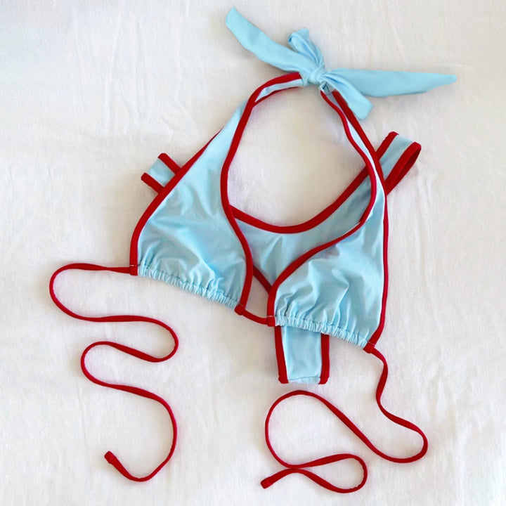 Women's bikini top with playful tie design Mune Fashion