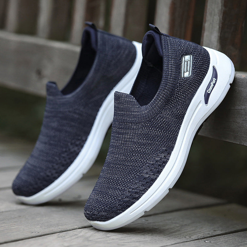Men's knitted slip-on running shoe with memory foam comfort insole Mune Fashion