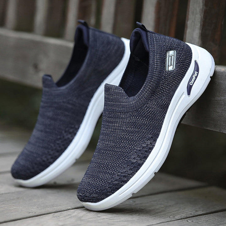 Men's knitted slip-on running shoe with memory foam comfort insole Mune Fashion
