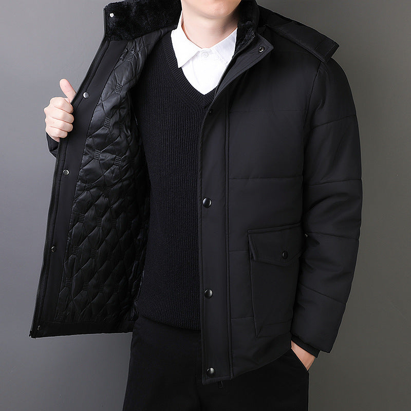 Men's insulated winter jacket with hood