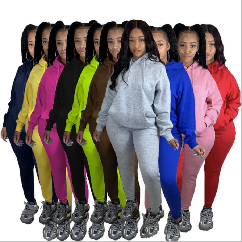 Women's nan Cozy loungewear set with oversized hoodie, kangaroo pocket and slim high waist jogging pants Mune Fashion
