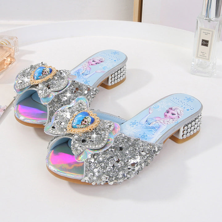 Ladies Glittering Slippers Mune Fashion