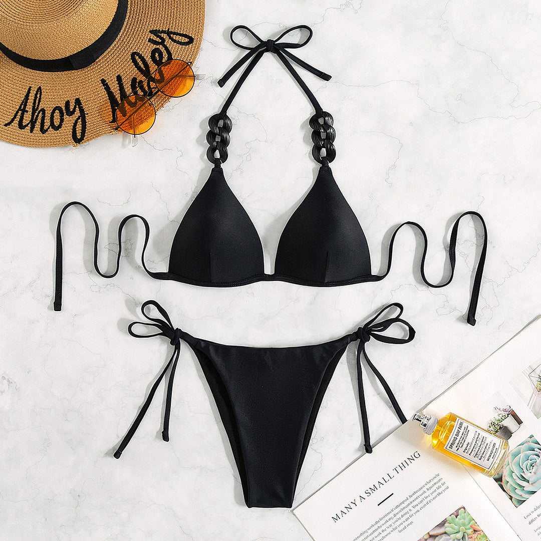 Women's Triangle Bikini with decorative Tribal Band Mune Fashion