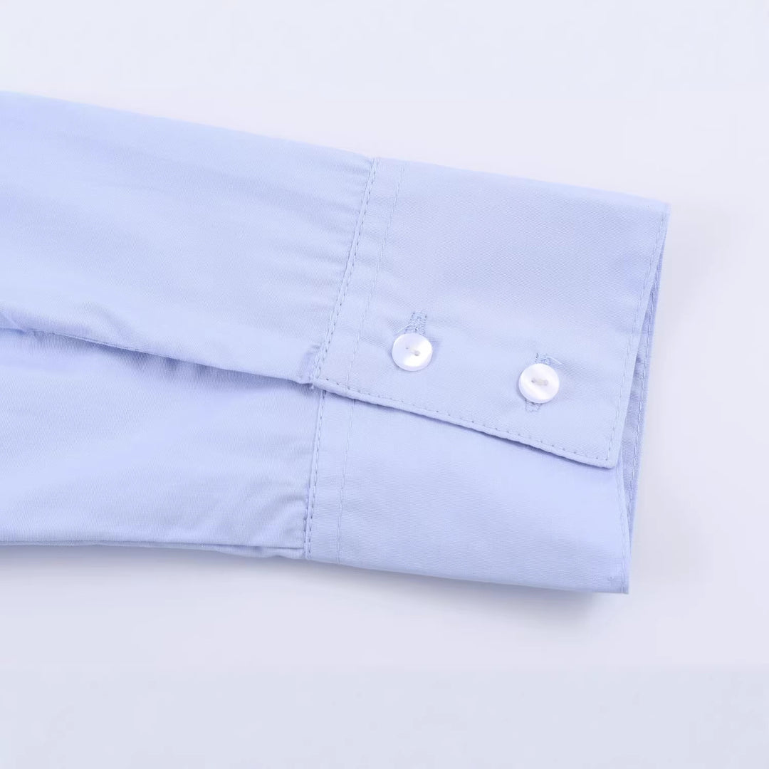 Women's shirt blouse with smocked gathering and classic collar Mune Fashion